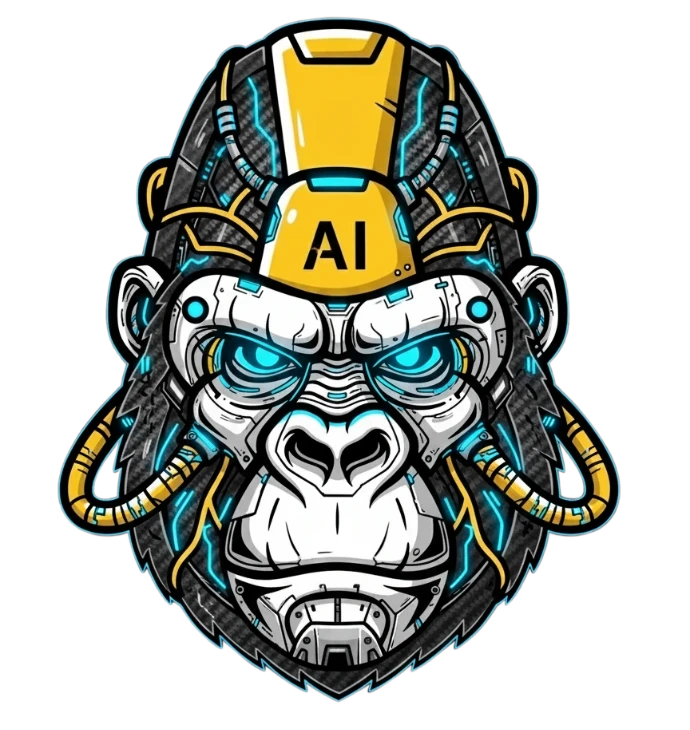Gorila robotico representando a la IA