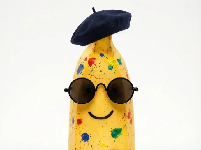 Ilustración de una banana que representa el diseño de identidad visual en Guatemala.