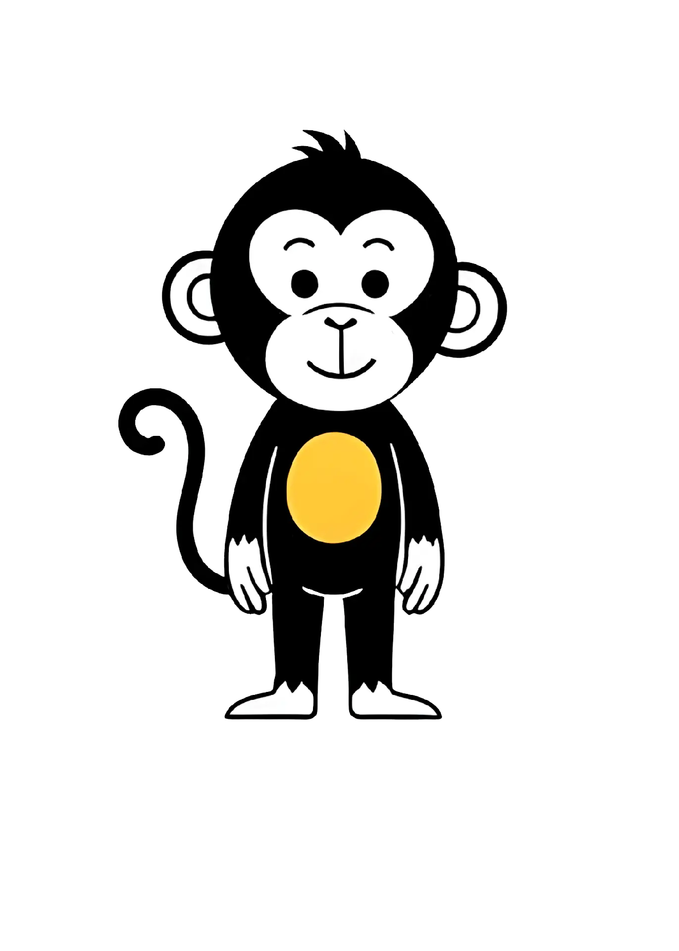 imagen de un mono estilo cartoon